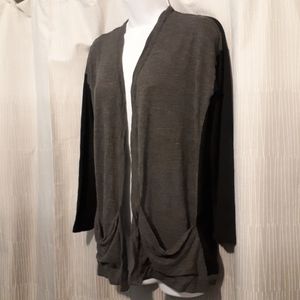 ‼️ Calvin Klein Black and Grey Cardigan size XS